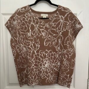 Brown Floral Top